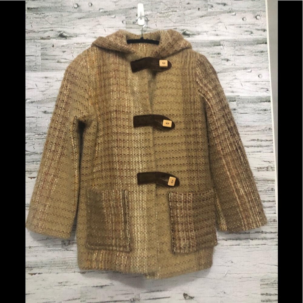 Vintage and rare boho wool coat by Martine Gruber